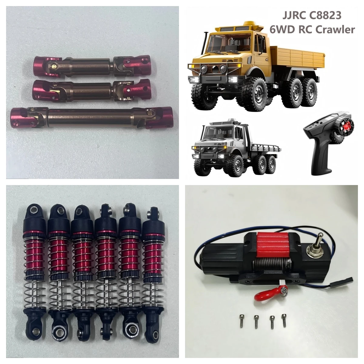 

Обновление аксессуаров для JJRC C8823, обновленные детали, металлическая ударная лебедка CVD для C8823, аксессуары для обновления радиоуправляемого автомобиля