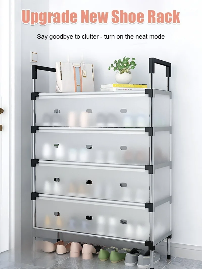 

Household Multi Layer Assembly Dustproof Storage Simple Shoe Rack Multi Functional Space Saving Shoe Cabinet