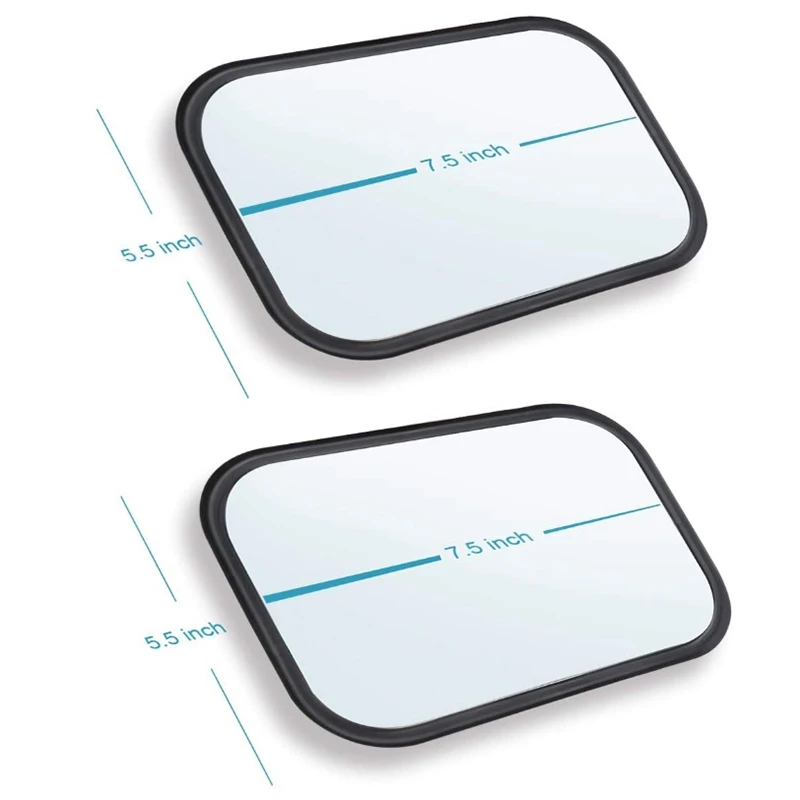 Door Off Mirror for Wrangler TJ JK Off-Road Morror Rectangular Mirrors Side View Mirror, 2 Pack