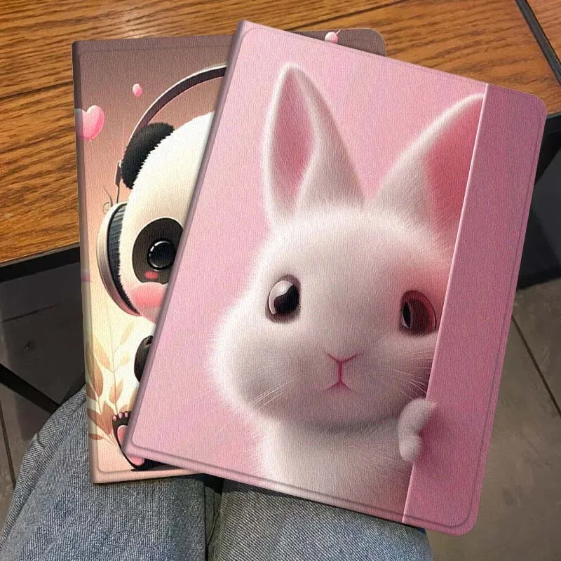 

Panda Rabbit Cartoon Cute Art Gift For Honor Pad 8 V8 9 GT MagicPad 13 3 2 Tab MatePad Pro Air 12 X 12.6 Foldable Tablet Case