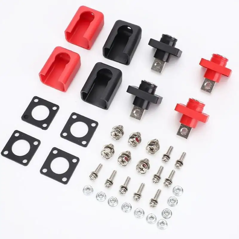R9UF 2PCS عالية التيار المحطات المحطات الجدار المحمولة الجدار المثبتة مع تصميمات المسمار لمستلزمات المشاريع الكهربائية