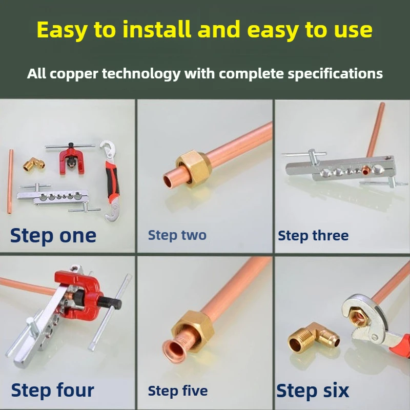 90 ° تركيبات الكوع النحاسية المتوهجة - وصلات أنبوبية مضيئة 1/4 بوصة 3/8 بوصة 1/2 بوصة مع صامولة ومرفقين توصيل الأنابيب #4