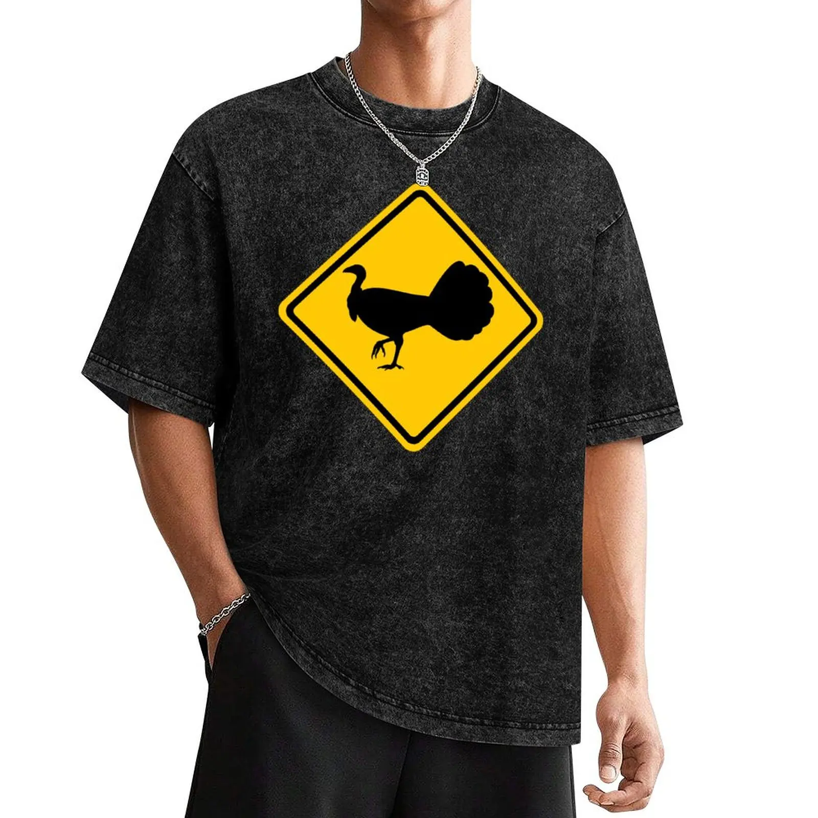 Australian Brush Turkey Road Sign T-Shirt luxury t-shirt heavyweights heavyweight t shirts for men