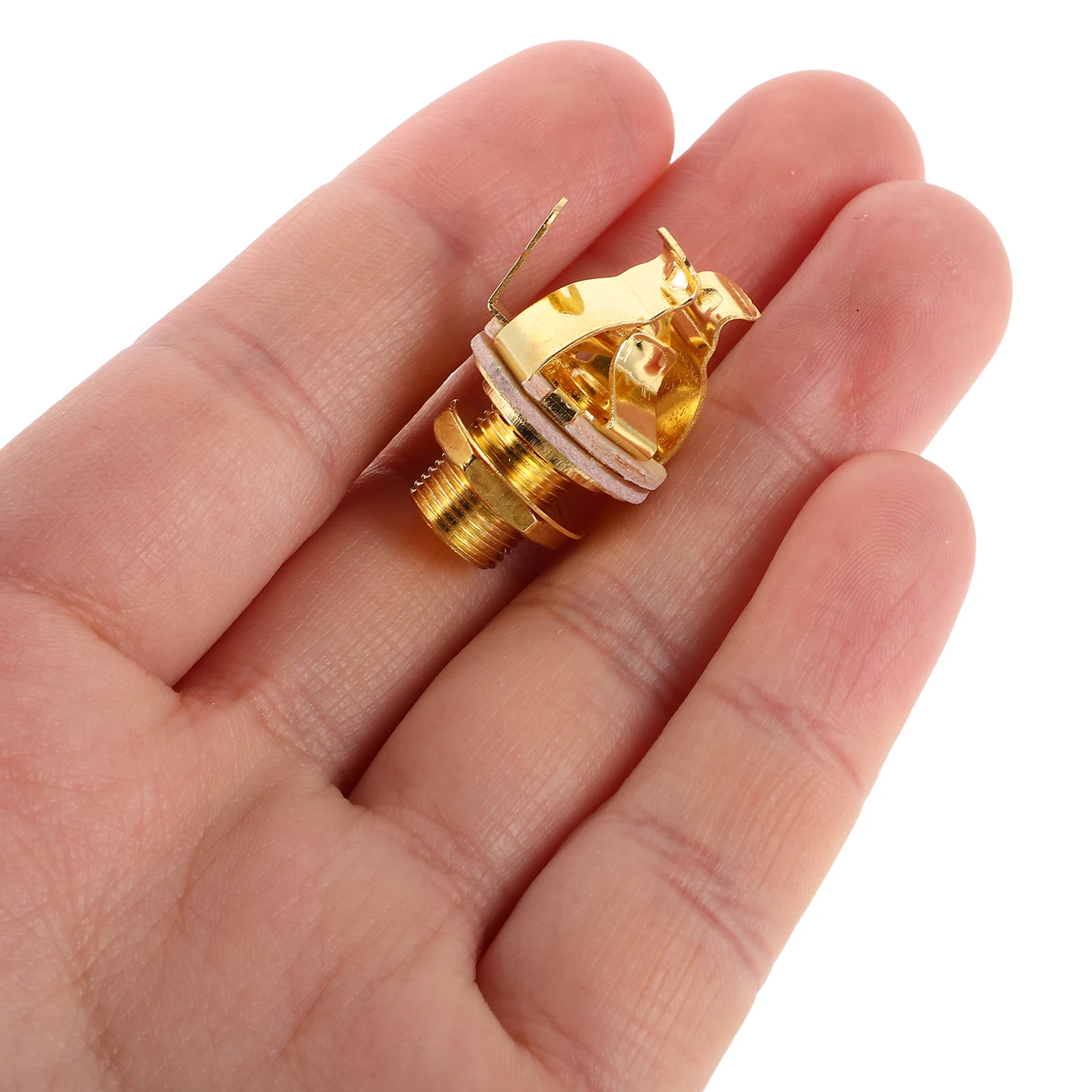 

5Pcs Bass Guitar Output Jack Durable Metal Socket for Electric Guitars Mono Clarity Wide Compatibility Stable Contact Compact