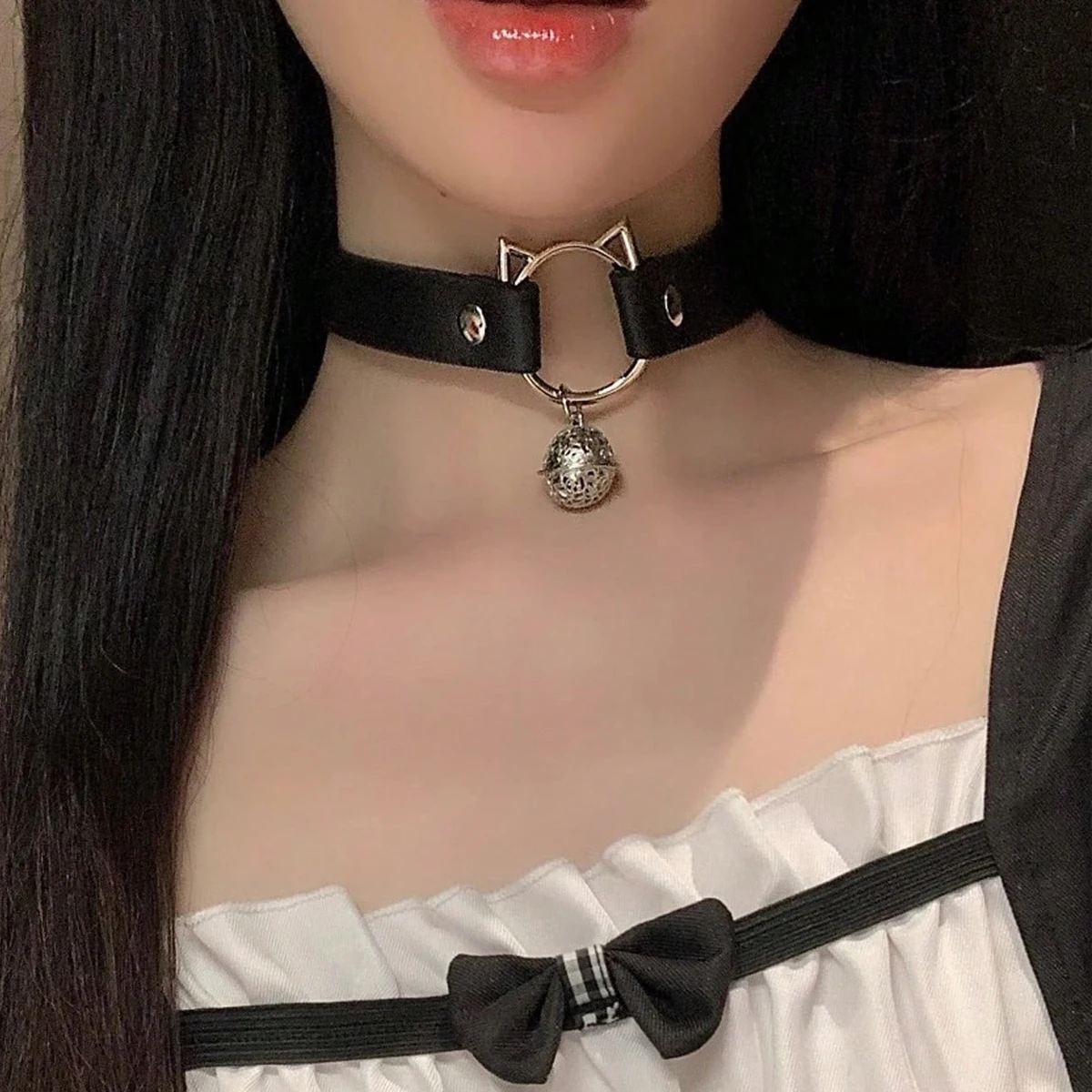 Punk Hip-Hop Pu Leather Rivet Necklace, Men's And Women's Collars, Daily Holiday Party Costume Decoration, Gothic Rock Collar view 5