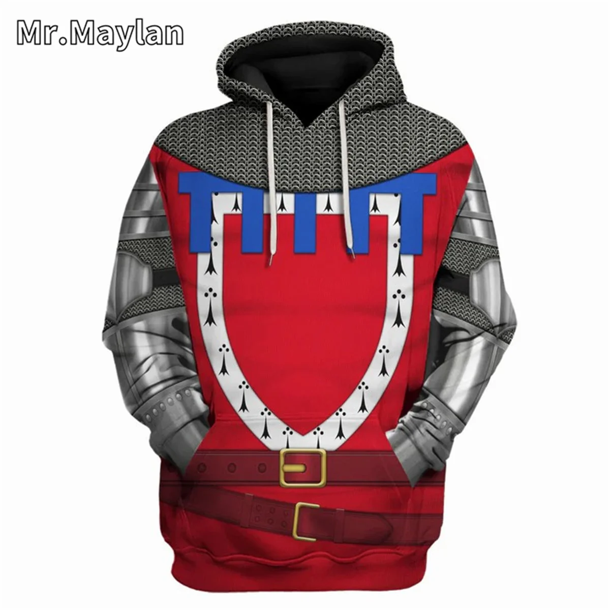 Medieval Knights Armor Cosplay Costume 3D Print Unisex Hoodie Men Sweatshirt Streetwear Zip Pullover Casual Jacket Tracksuits-18