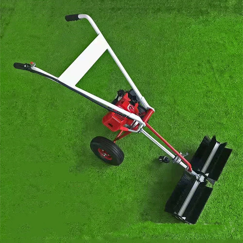 آلة فرشاة العشب الصغيرة من نوع الدفع، ملعب ثنائي الأشواط، فرشاة تمشيط العشب الاصطناعية، آلة فرشاة العشب