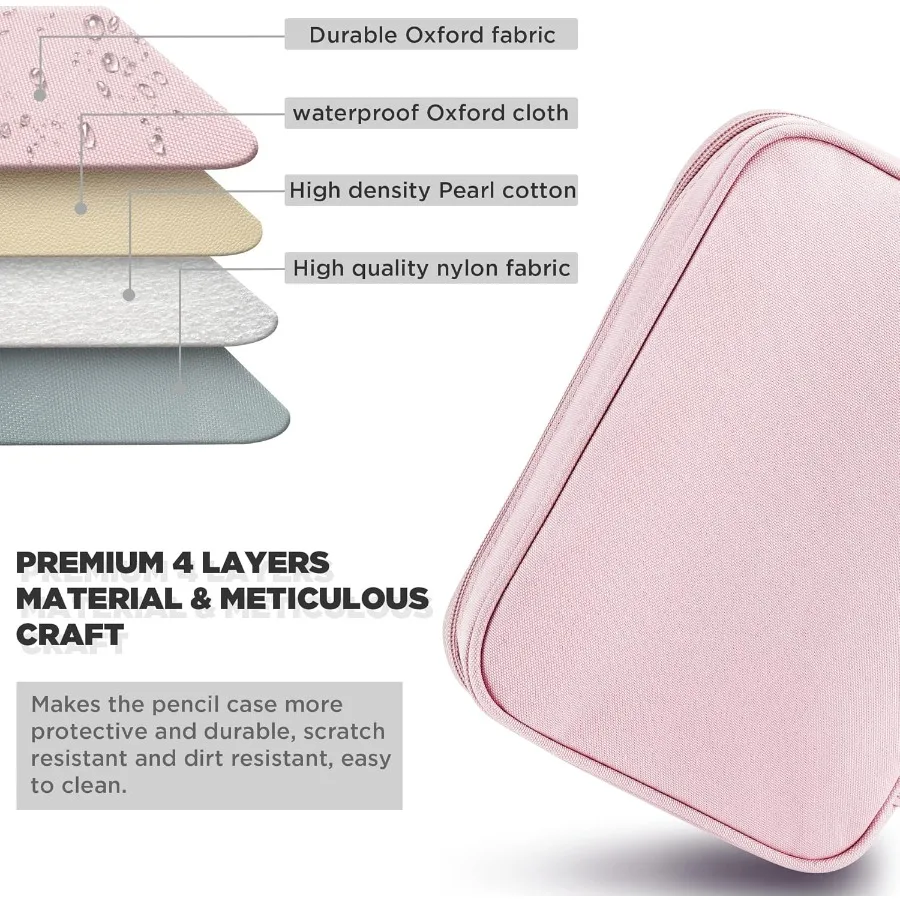 Bolsa de almacenamiento de gran capacidad para rotuladores, estuche para lápices con diseño Simple, bolsa de papelería compacta para herramientas de arte y bocetos