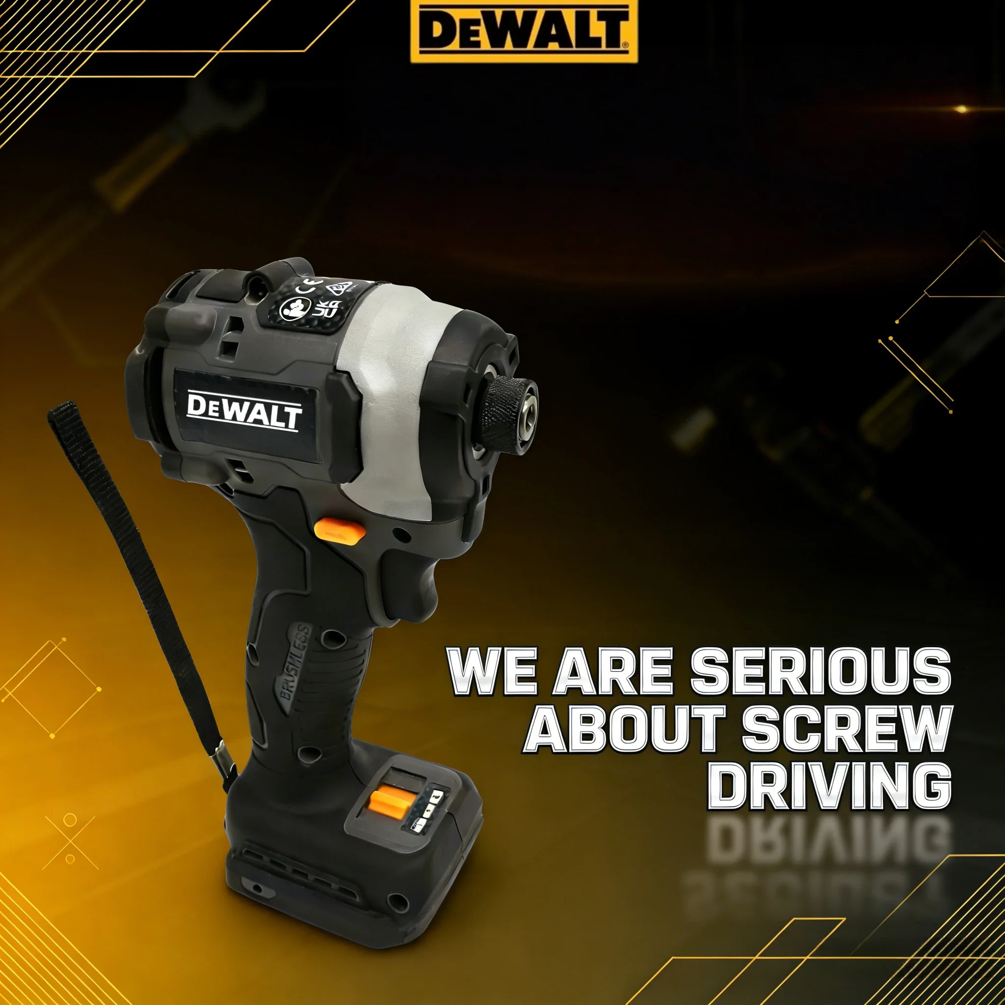 Parafusadeira de Impacto Sem Escovas DEWALT DCF85M 20V: Ferramenta Elétrica Sem Fio de Alto Torque 3800RPM para Fixação Eficiente (unidade sem bateria)