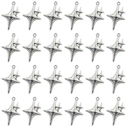 10pcs Antique Silver Plated Star Shape Charms Alloy Metal Pendants For DIY Necklace Bracelet Crafting Jewelry Making Supplies