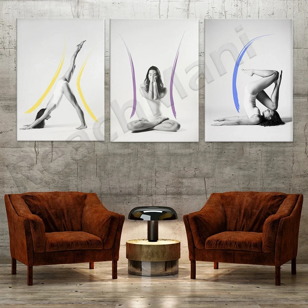 Yoga art prints, yoga poses lotus pose downward facing dog shoulder stand variation yoga posters, gifts for yoga lovers