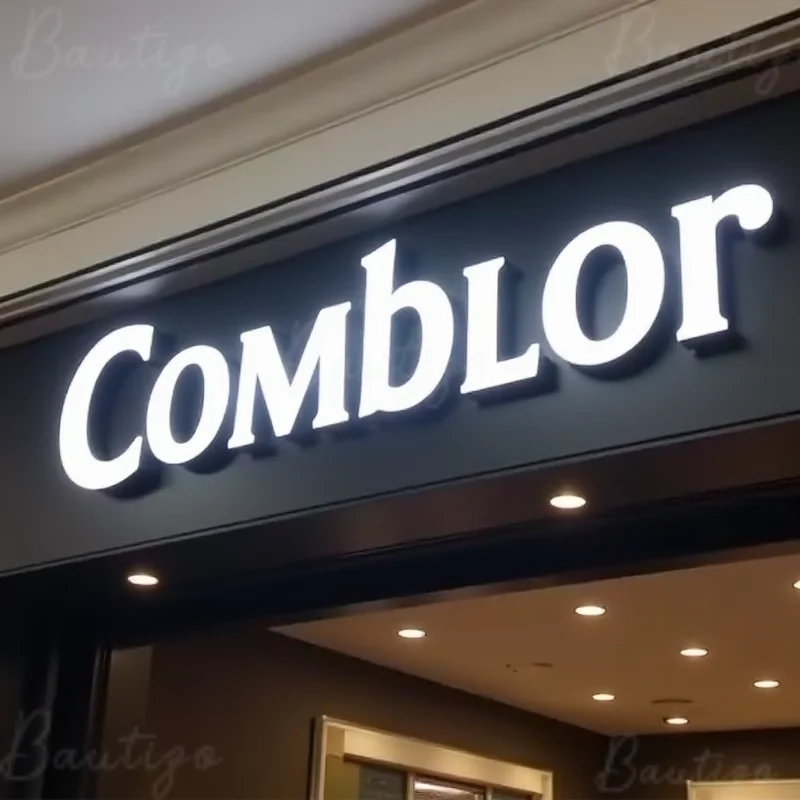 

Custom 3D LED Light Up Metal Letters Sign For Storefront Business Waterproof Illuminated Frontlit Advertising Signage Display