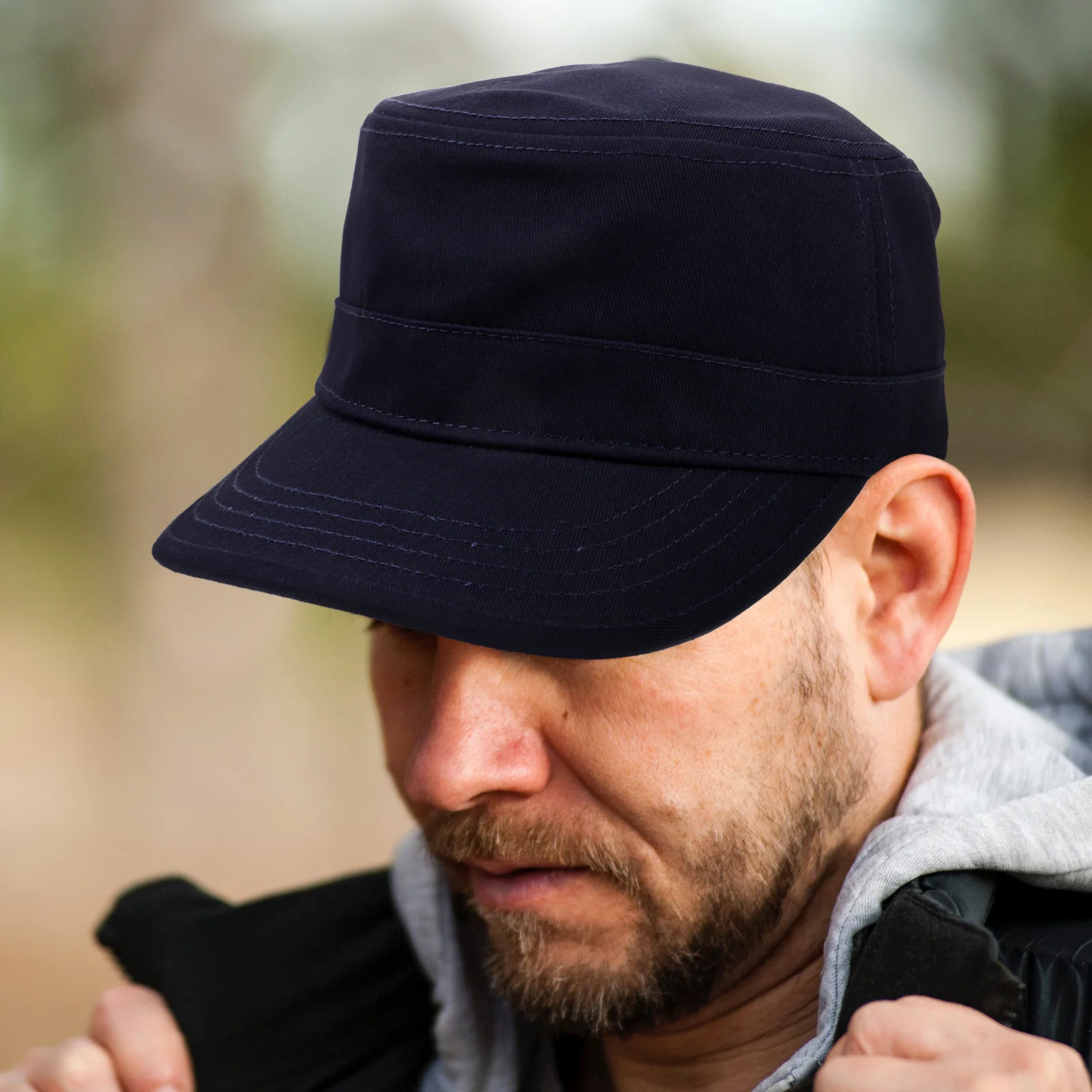 

Baseball Cap Peaked Flat Sun Hat Minimalist Design Adjustable Size Casual Baseball Hats for Men Women Peaked Cap