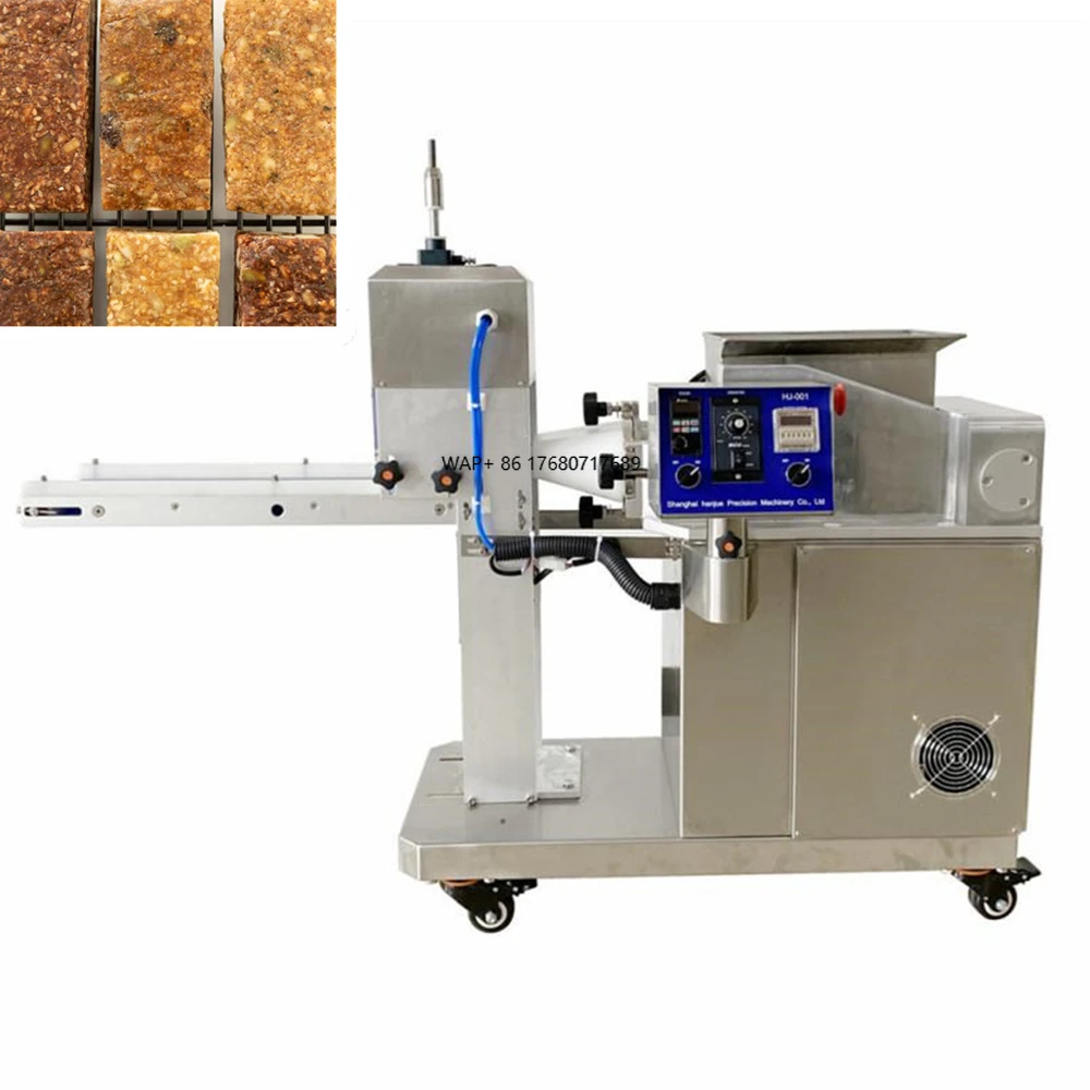 Cacau holandês em pó, amendoim, amêndoas, manteiga, máquina extrusora automática de barra de proteína, eletricidade e compressor de ar, lanches 100