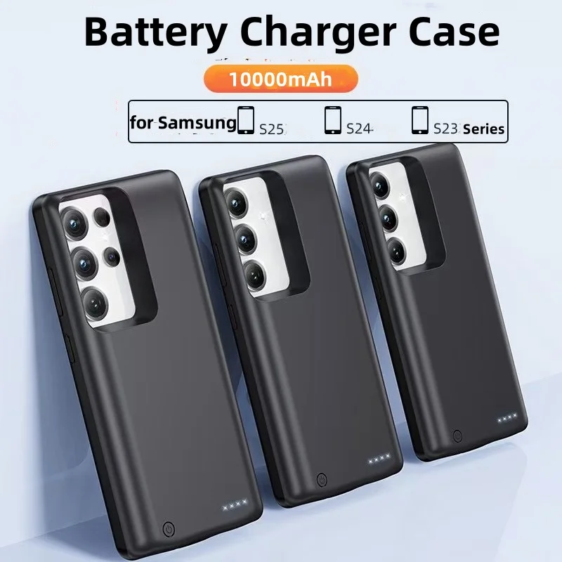 

Battery Charger Case for Samsung Galaxy S25 S24 S23 S22 Ultra Plus 10000mAh Back Clip Case Cover Charging Power Bank Battery