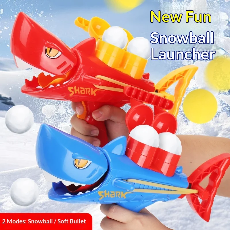 Popular Snowball Toys For Children Aged 3-12 Including Shark Snowball Guns Fun Outdoor Sports Toys and Great Gifts For Kids.