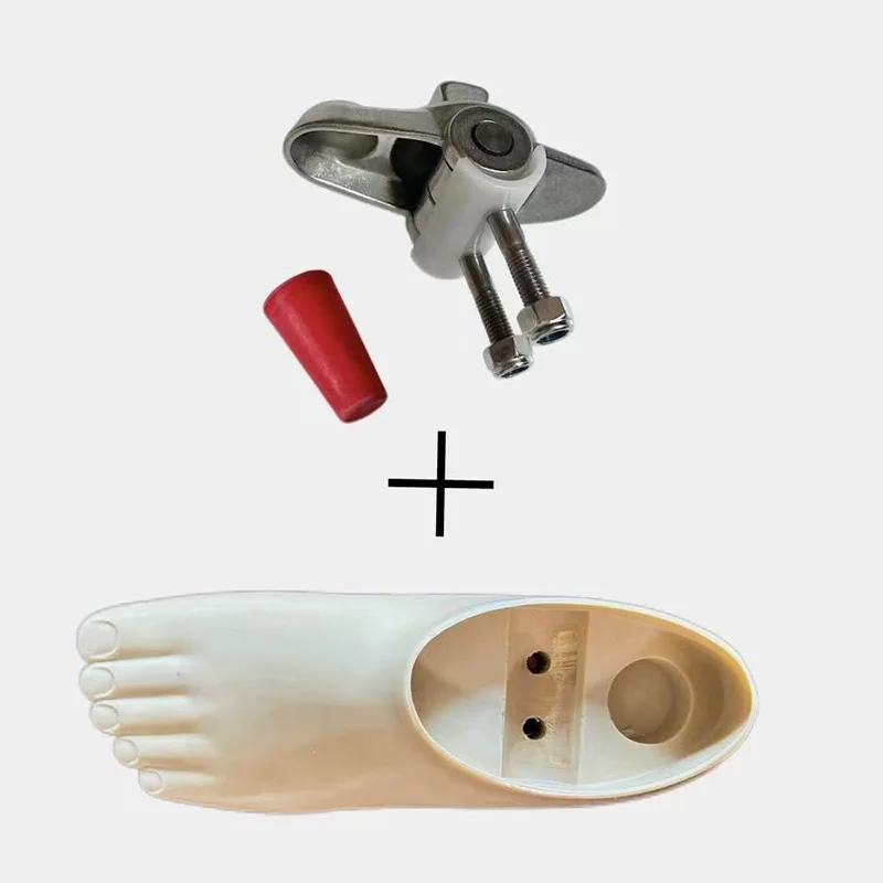 Prosthetic Foot Plate Double Hole Movable Ankle Polyurethane Residual Limb Leg Toe Pinky Replacement Stump Accessories