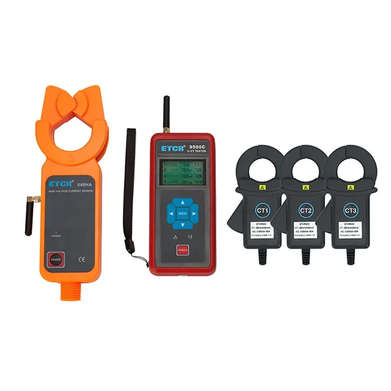 Three-Channel Wireless HV Transformation Ratio Tester 0.0A-800A, 0.00mA- 5A ETCR9500C-030