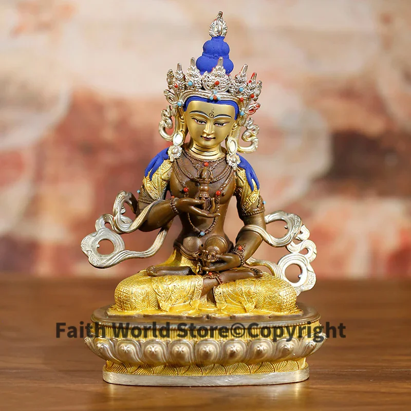 

GOOD quality Gilding Buddha statue Asia Nepal Tibet temple bless safe healty good luck Vajrasattva bodhisattva buddha statue