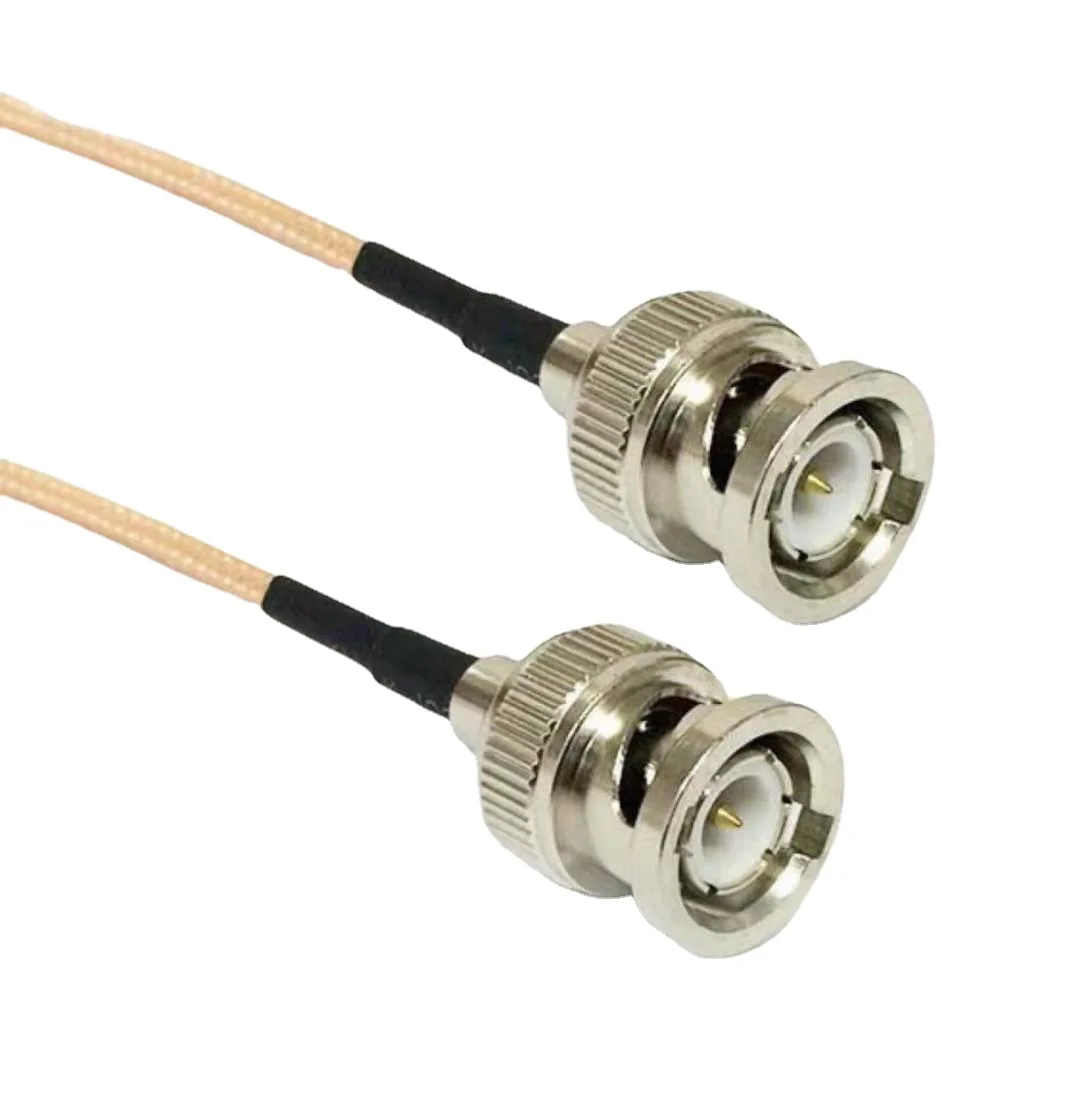 RG316 Coaxial Cable Q9 BNC Male Plug To BNC Male Crimp for RG316 SDI Signal Camera RF Pigtail Soft 50 Ohm Low Loss Copper Brass