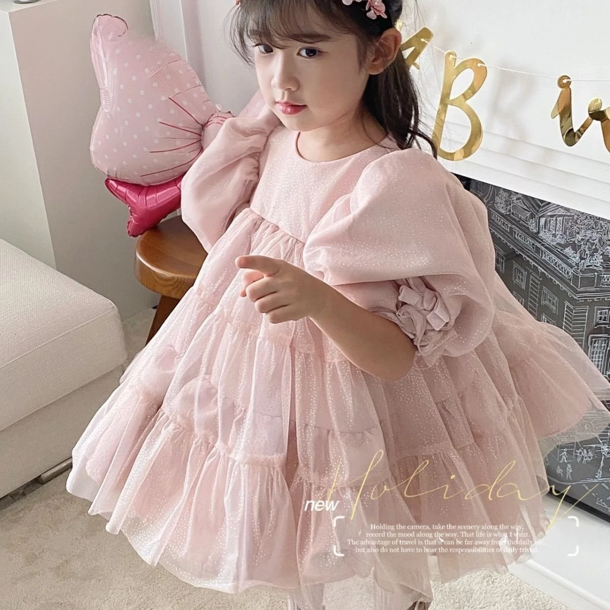 

Princess Dress Cake Layers Tutu Prom Gown For Kids Children Wedding Evening Formal Party Pageant Vestidos