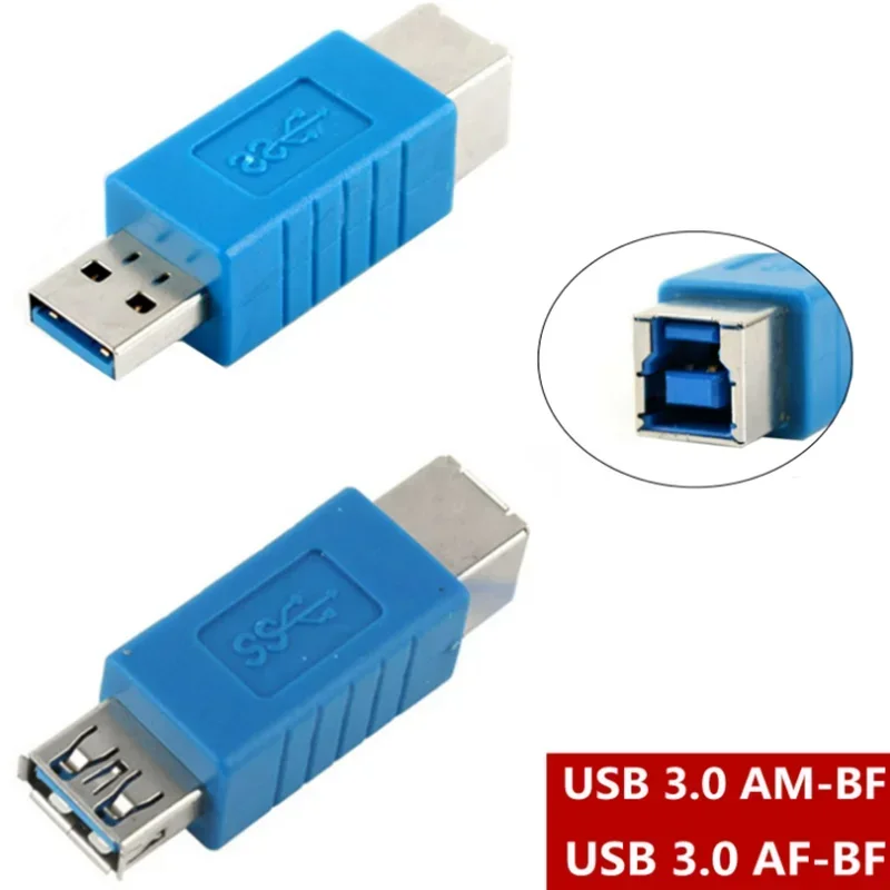 Adapter USB3.0 typu A męsko-żeński na B męsko-żeński Adapter USB3.0 do drukowania szybkiego skanera adaptera do transmisji danych