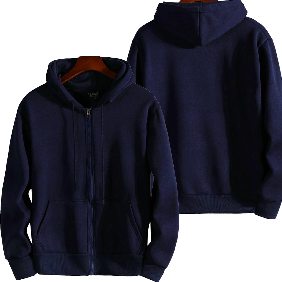 Fashion Zipper Hoodies Women/Men Fashion Long Sleeve Hooded Sweatshirt Casual Autumn Winter Sportwear Solid Clothes