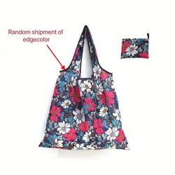 Large Cartoon Foldable Portable Shopping Bag,Eco-friendly Folding Bag Creative Portable Printed Portable Storage Bag