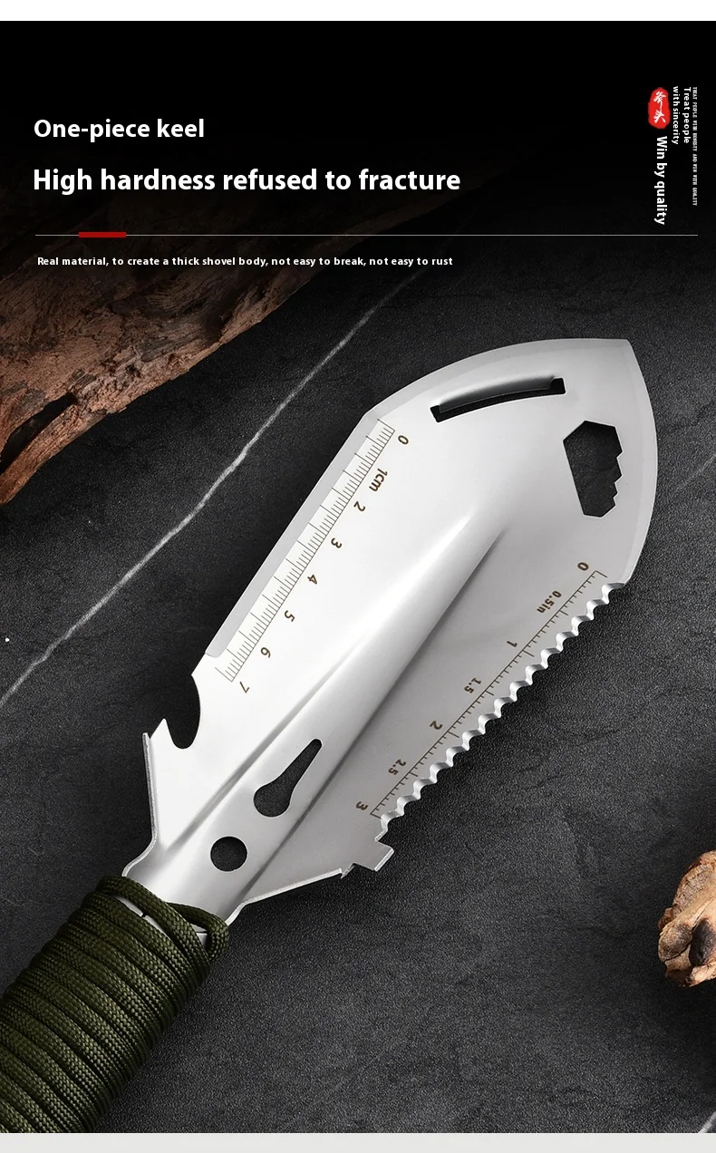 Portable Camping Hiking Traveling Pinic Shovel Multifunctional Ordnance Shovel Survival Outdoor Equipment Garden Tool Shovel image 2
