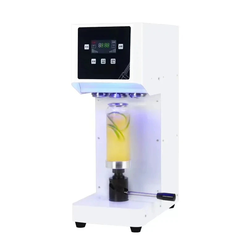 Hot Item Machine 55mm Caliber Beverage Bottle PET/Aluminum Bottle 330/500/650ml Cans Sealer