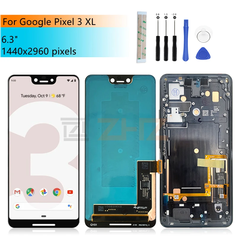 

For Google Pixel 3XL LCD Display Touch Screen Digitizer Assembly For Google Pixel 3 XL lcd Screen With Frame Replacement Parts