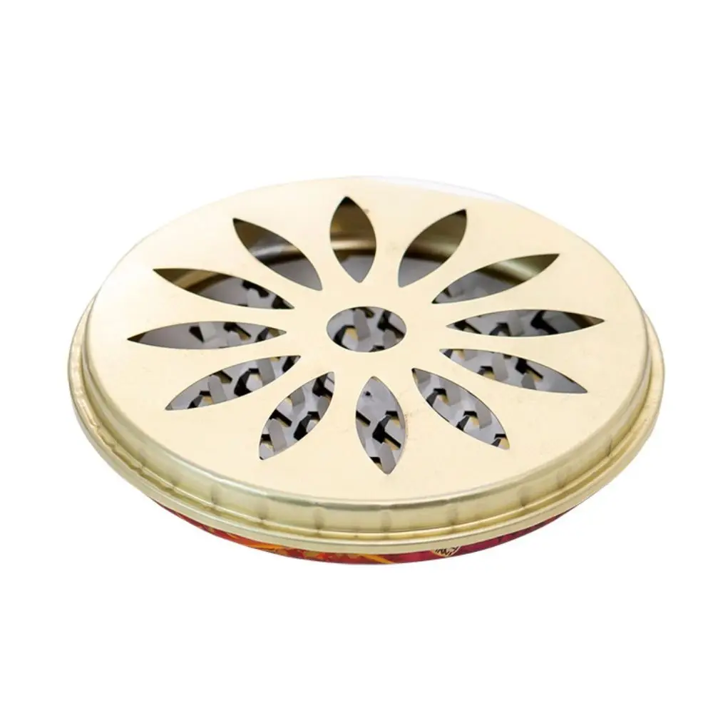 Stainless Steel Mosquito Spiral Holder Box with Lid Fireproof Mosquito Repellent Tray Round Windproof Mosquito Incense Holder