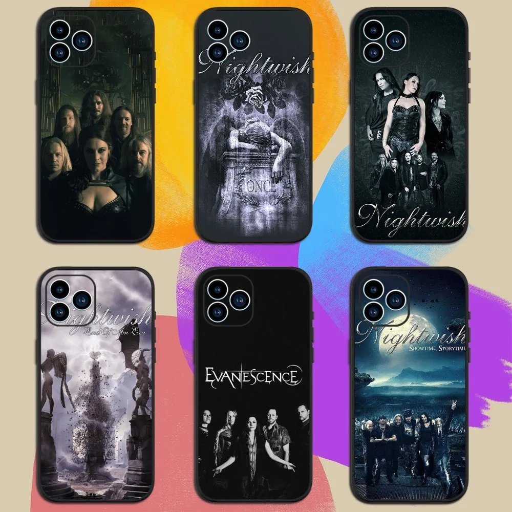 Band Nightwish Phone Case For iphone15 14 13 12 11 Pro Max Mini X 7 8 Soft Case