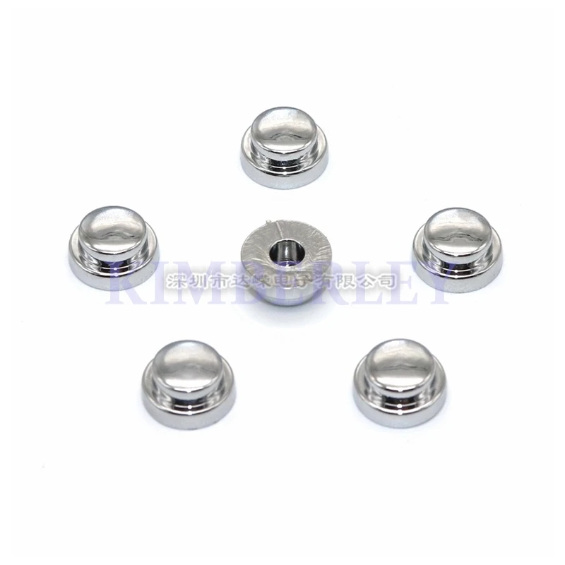 20PCS 6.5X4.5MM Silver Electroplated Key Switch Cap Plastic Key Cap