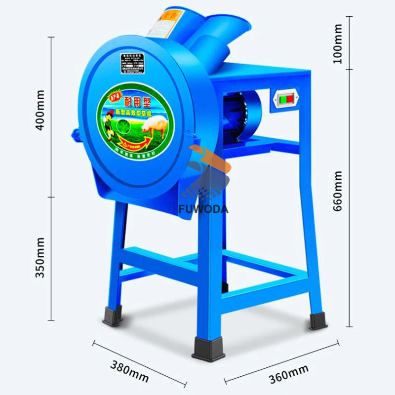 Electric Grass Chopper Cattle and Sheep Breeding Agricultural Green Feed Grass Cutter Crusher Shredder Melon Slicing Machine