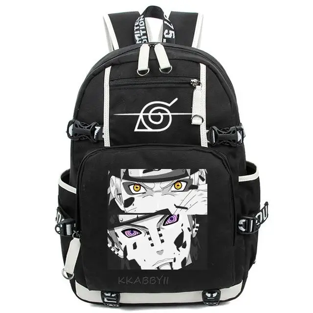 Naruto Kakashi Hokage Sharingan Backpack USB Charge Teenagers Travel Casual School Bags Notebook Backpack