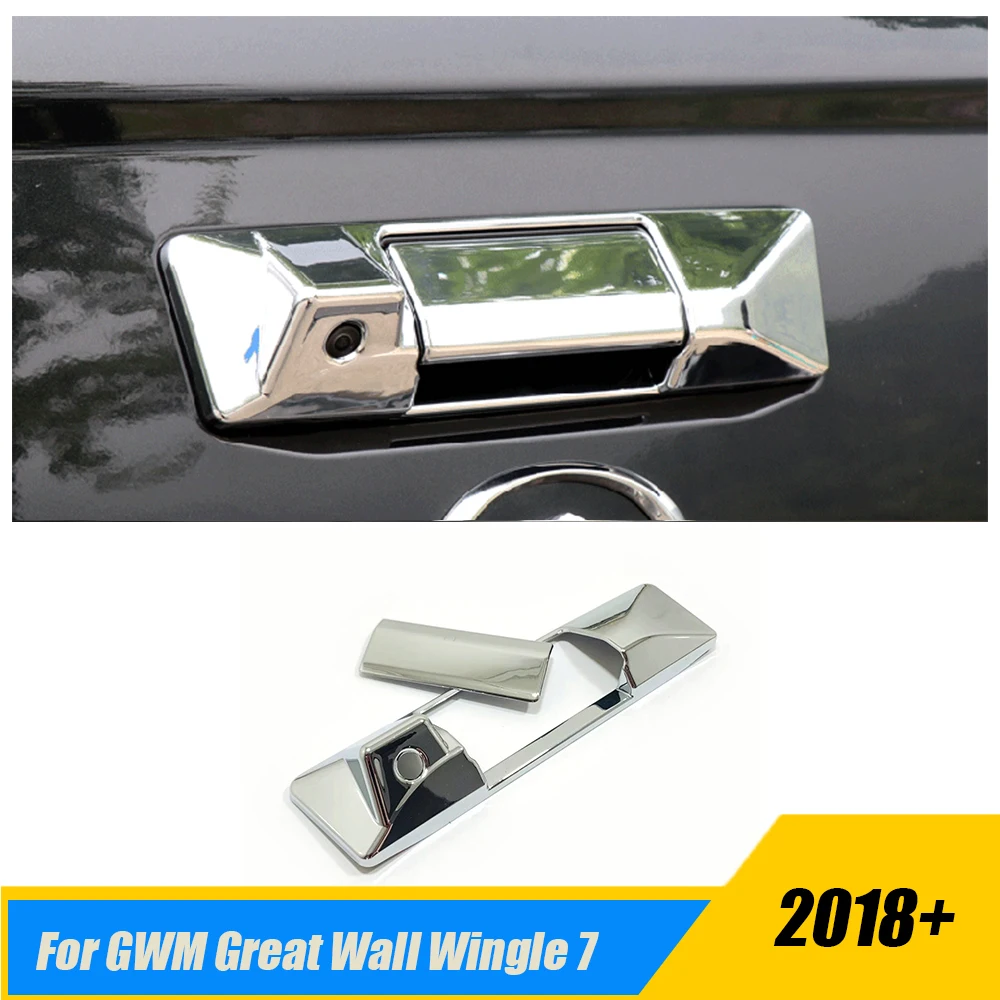 

For GWM Great Wall Wingle 7 2018-2022 ABS Chrome Look Trim Car Rear Tail Door Handle Protector Sticker Cover Garnish Accessories