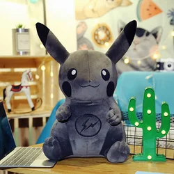 50/80/100cm Pokemon Large Plush Toys Dark Black Lightning Pikachu Pokémon Plushie Animal Stuffed Dolls Kawaii Gifts for Children