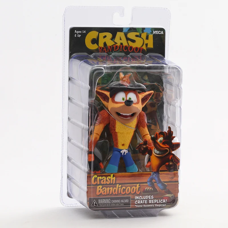 

Neca Crash Bandicoot With Crate Replica Action Figure 12cm Collection Model Doll Toy