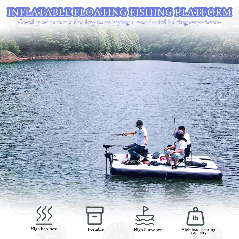 In stock free shipping 3m/2m PVC inflatable fishing dock water platform seawater lake fishing dock pontoon lake pool inflatable