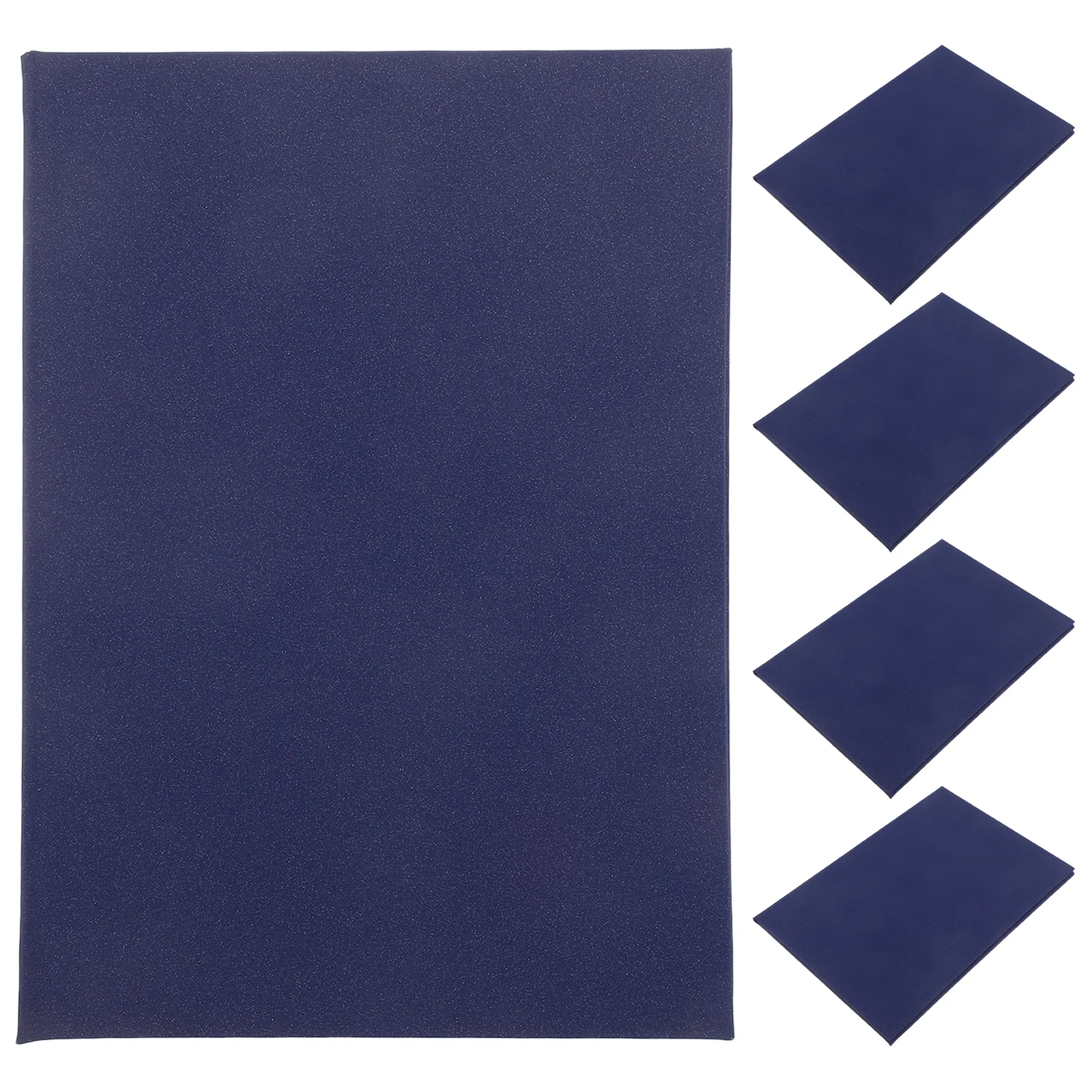 

5pcs Blue A5 Blank Certificate Holders Solid Color Diploma Cover Paper Award Folder For Graduation Document Protector Bulk