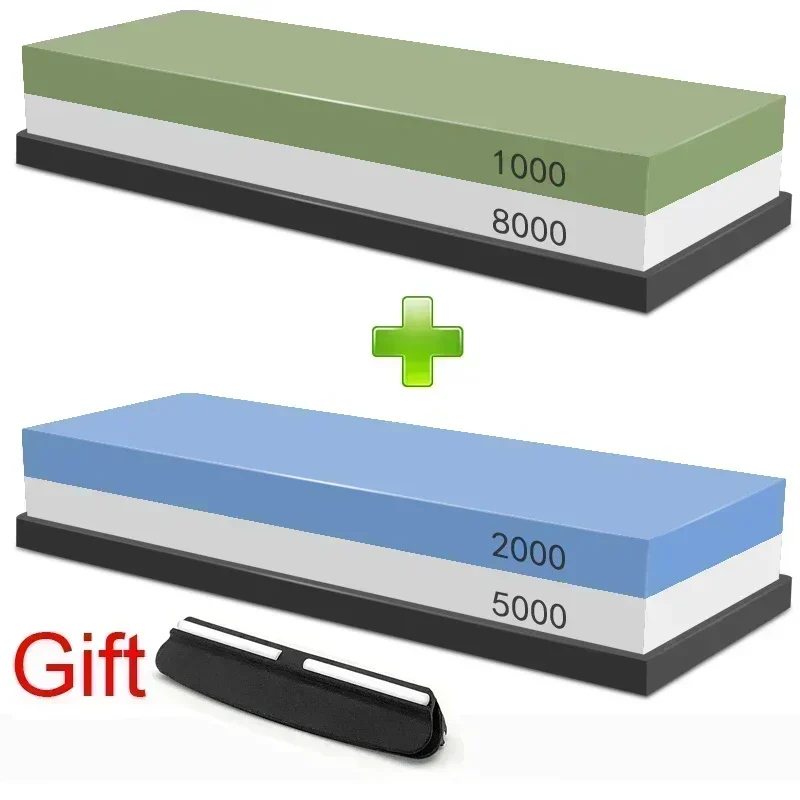 1-7 stuks slijpsteen messenslijper Grit240-8000 #   Whetstone Professionele slijpsteenset Houten basis Hoekgeleider Polijstset