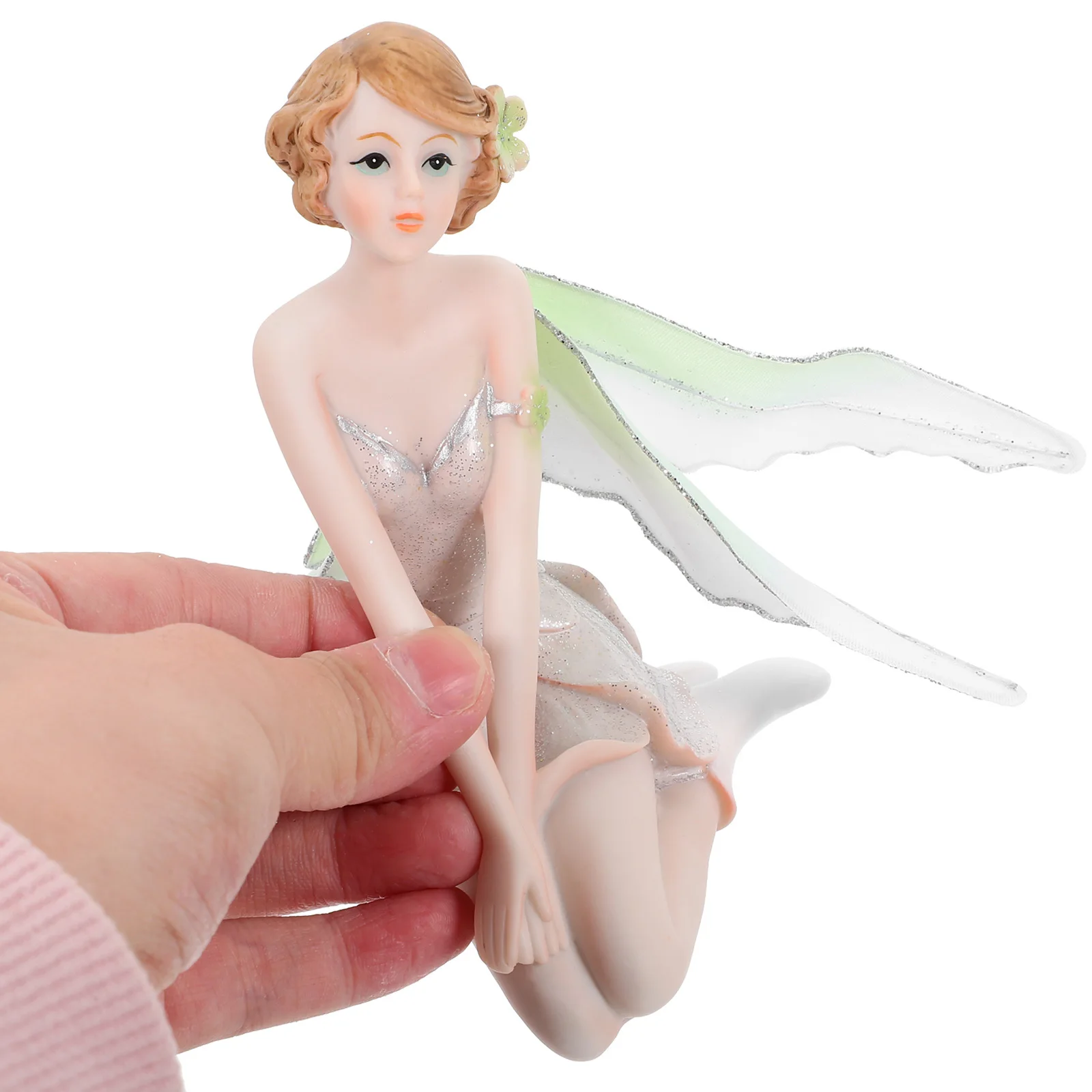 

1pc Flower Fairy Decor Creative Resin Craft For Home Desktop Car Dashboard Table Ornament Angel Statue