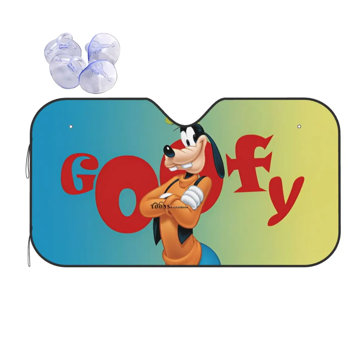 

Goofy Movie Cartoon Dog Sunshade Windscreen Folding Car Front Windshield 70x130cm Sun Visor Sunscreen Curtain
