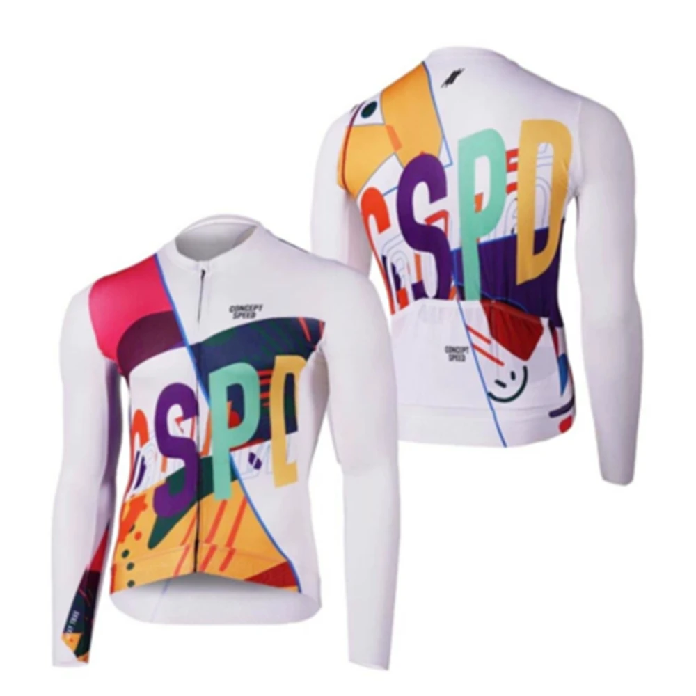 

Cspd Spring/Autumn Men Cycling Wear Thin Coat Long Sleeve Mountain Bike Breathable Quick Dry Jersey Cycling Clothing Unisex