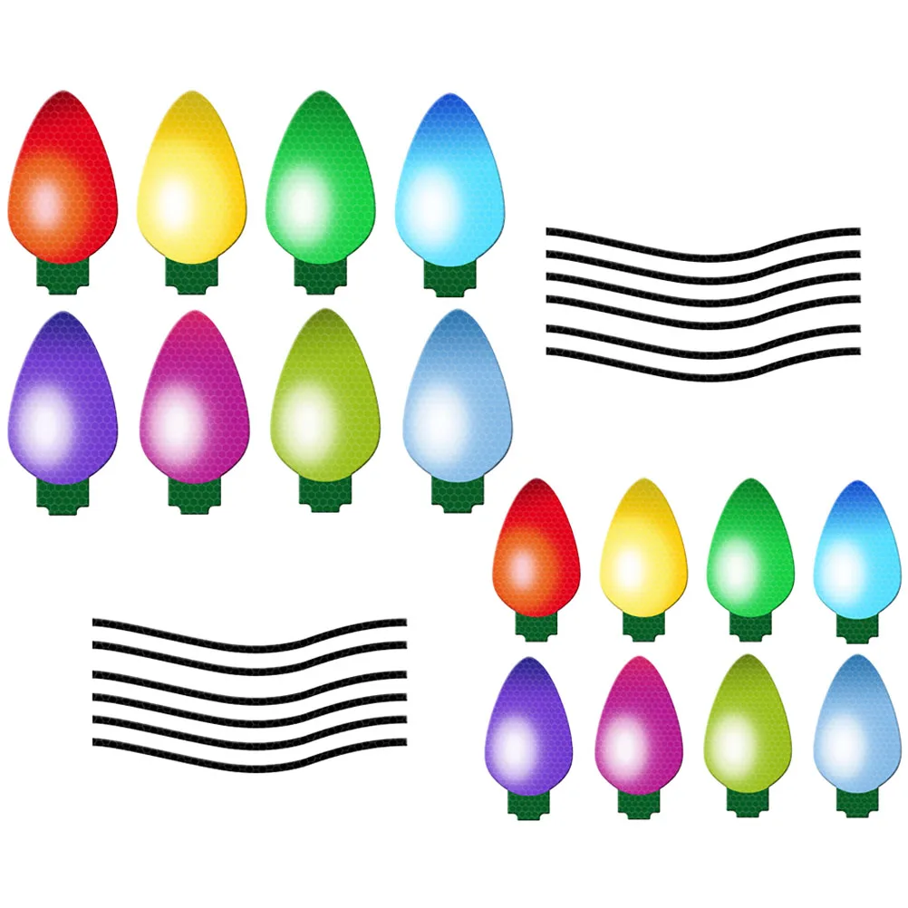 

1Set Magnetic Christmas Light Magnets Reflective Bulb Design Weather Resistant for Car Exterior Garage Door Metal Surfaces No