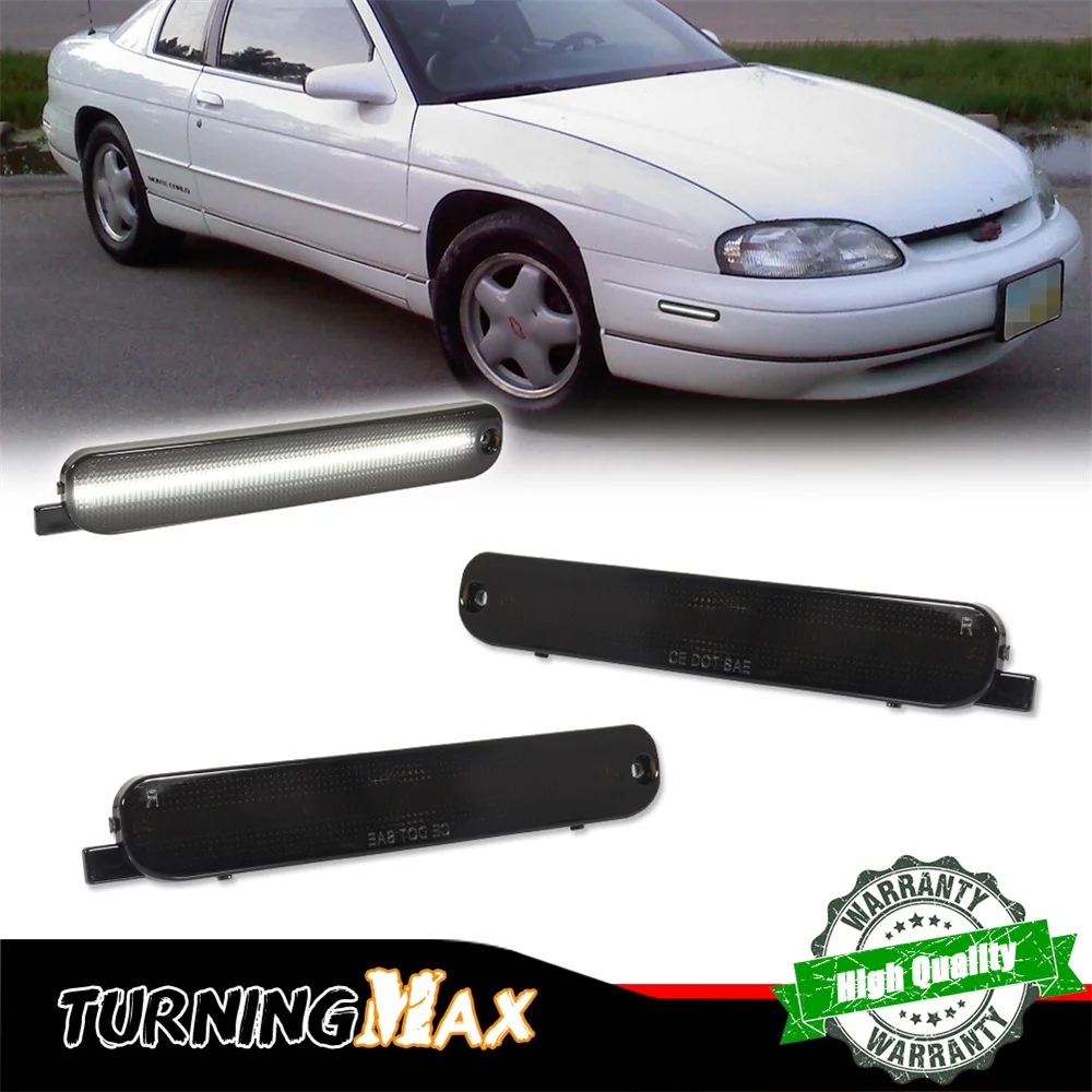 Amber / White Bumper Side Marker Indicator Lights LED Turn Signal Lights For Monte Carlo 1995-1999 & Chevrolet Lumina 1995-2001