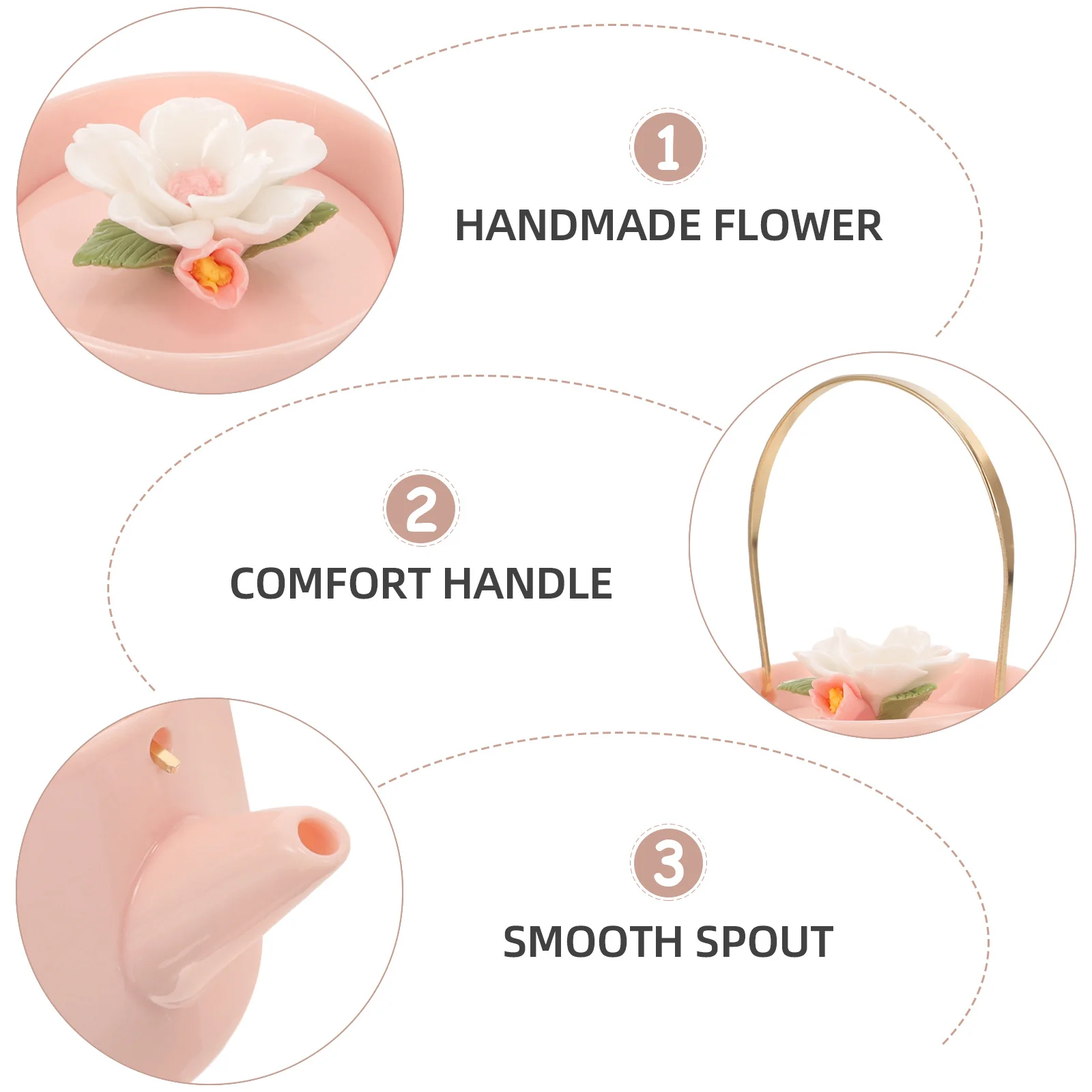 

Vintage Ceramic Tea Pot Stovetop Kettle Unique Flower Design Practical Minimalist Style Modern Home Decor Ceramic Teapot