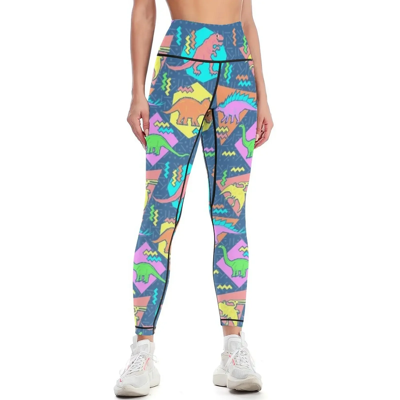 

Nineties Dinosaurs Pattern Leggings Women's pants legging gym sports woman gym Women sports Womens Leggings