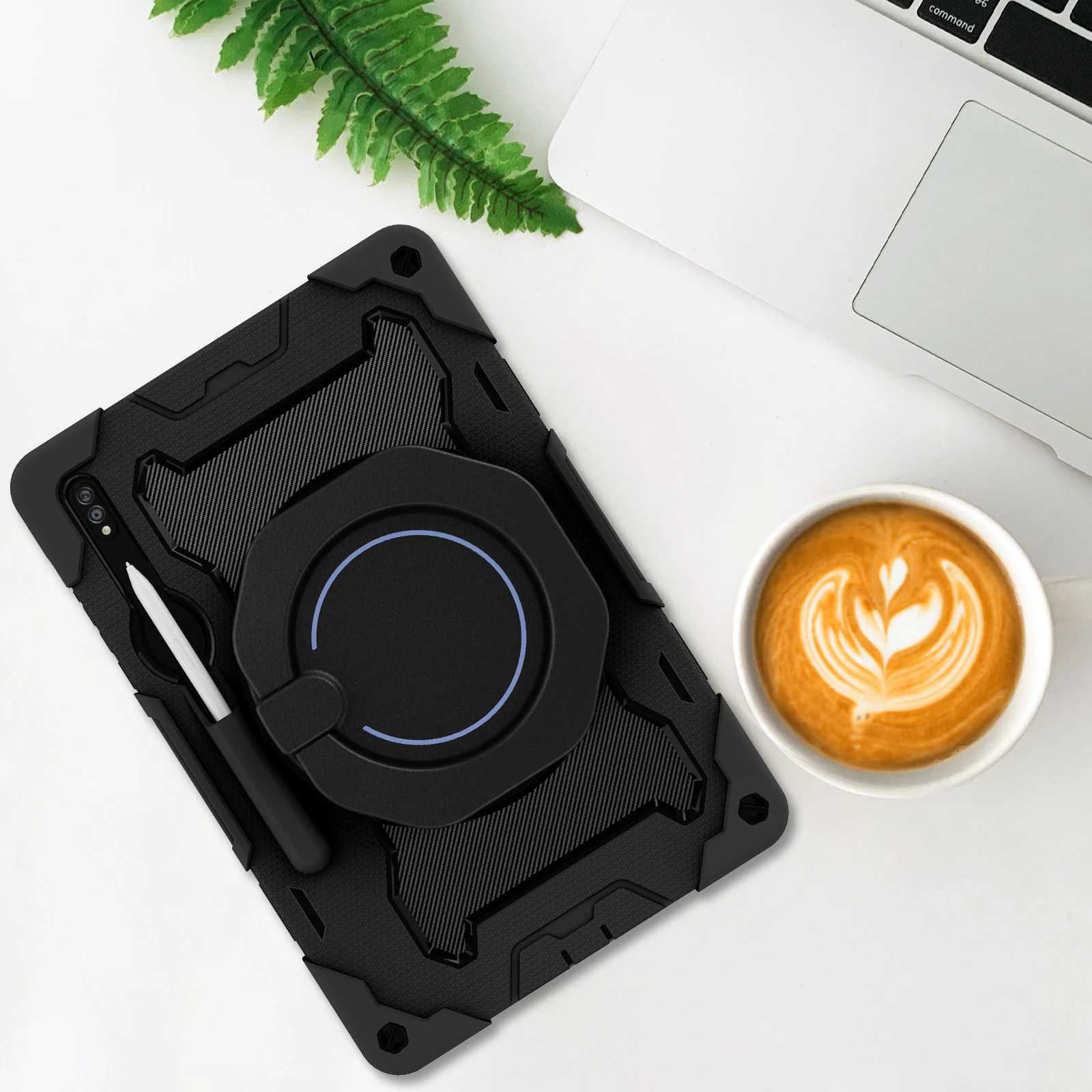Kids Case For Samsung Galaxy Tab S7 S8 S9 Plus FE Ultra SM-T970 T730 X800 X900 X810 X610 X910 Rotating Stand Armor Cover Funda
